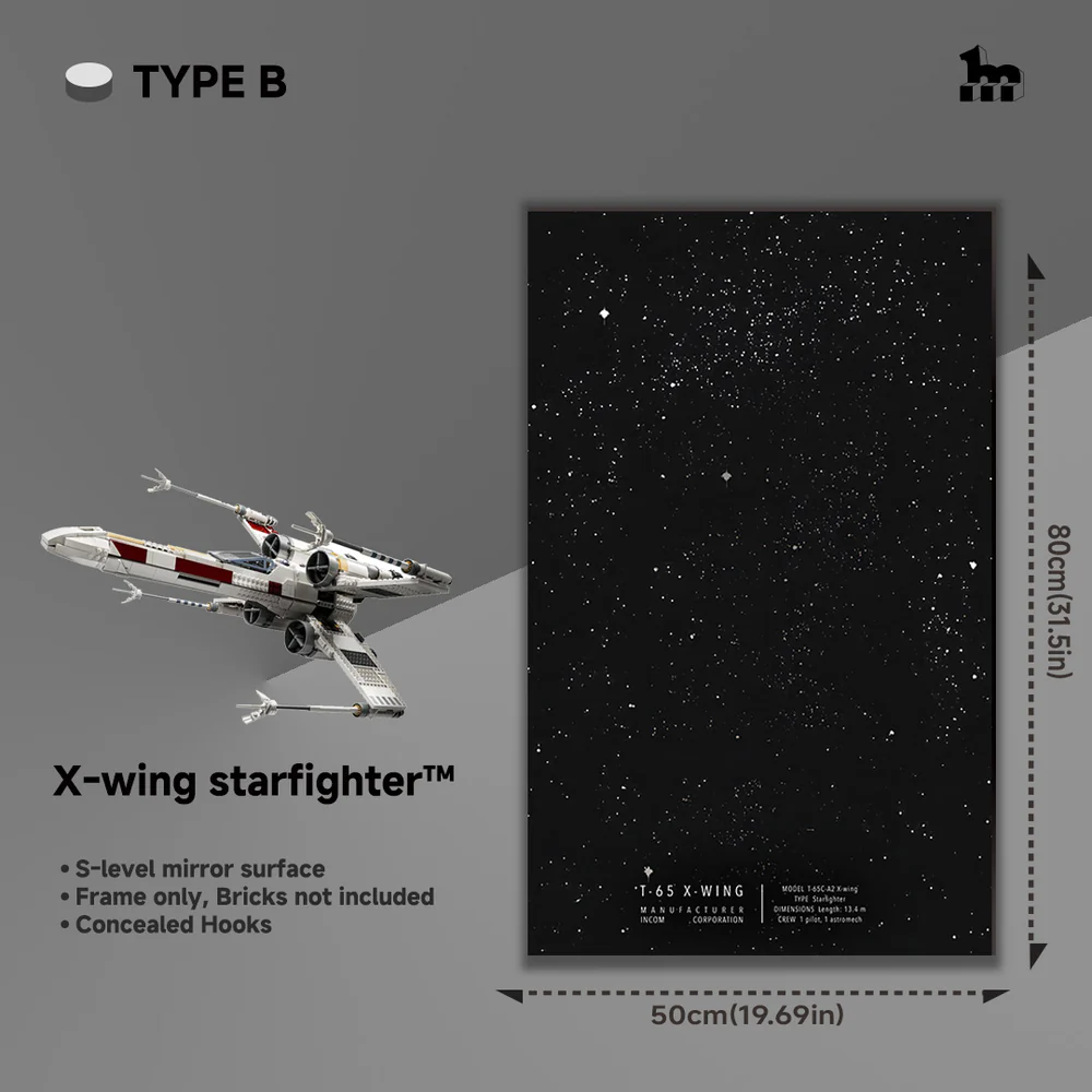 Display frame Base Style B X-Wing Starfighter 75355
