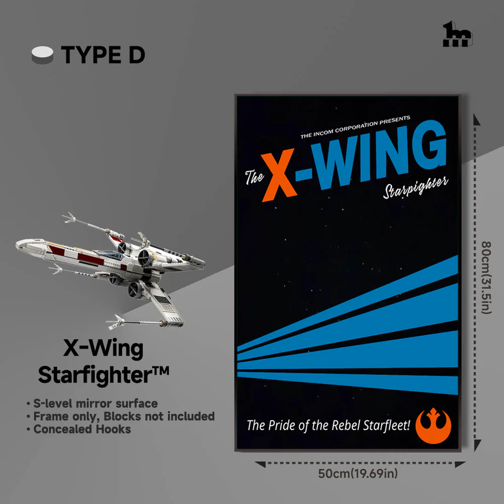 Display frame Base Style D X-Wing Starfighter 75355