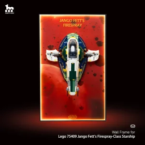 Display frame for LEGO STAR WARS Jango Fett's Firespray-Class Starship 75409